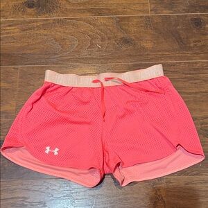 Under Armour Women's Bright Coral Athletic Shorts
